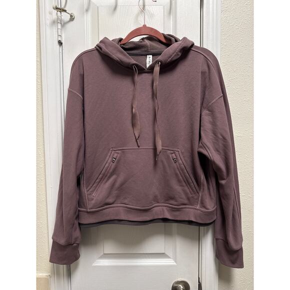 Athleta Recover Hoodie Smoked Almond Brown Size Medium - Picture 3 of 8